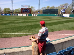 Ellie B and I savor her first trip to the ballpark.