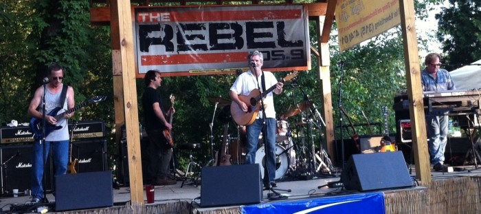 The Todd Hobin Band entertains its devoted fans Thursday night at Sharkapalooza in Liverpool.