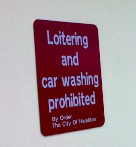 Do not gather around this sign and try to figure out the second part.