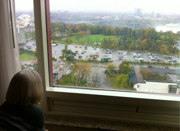 Falls view on top floor of Doubletree at Hilton in Niagara Falls, Ontario
