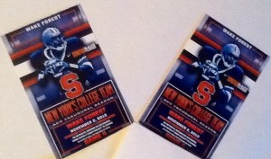 Tickets for Syracuse and Wake Forest football game in the Carrier Dome