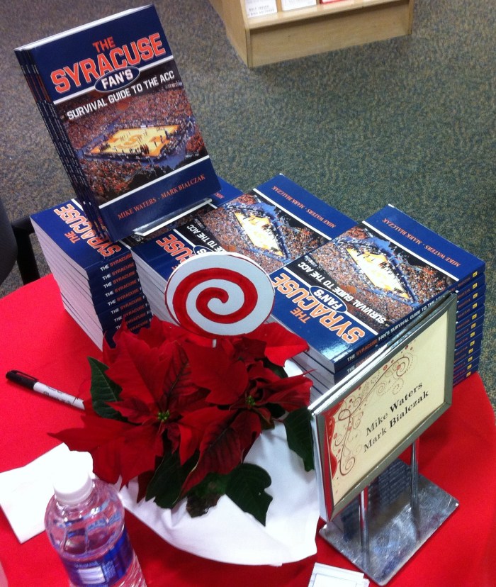 The Syracuse University Book Store sells 'The Syracuse Fan's Survival Guide to the ACC' for the holidays.