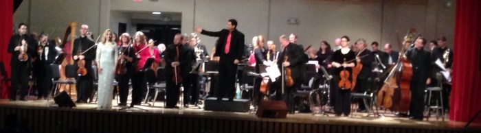 Tish Oney, left, performs with the Syracuse Symphoria. (Courtesy of Tish Oney)