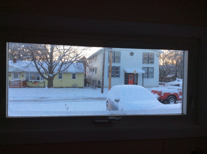 Yes, it is a White Christmas this morning in Syracuse, N.Y.