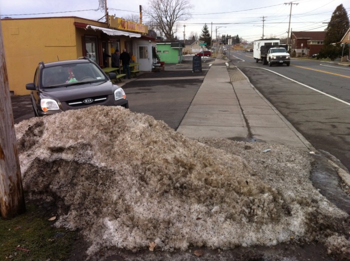 I know that the No Name Diner must push the parking lot snow somewhere.