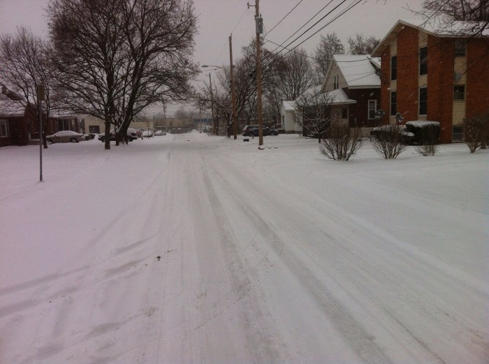 Here's the my safer road traveled on snow days in Syracuse.