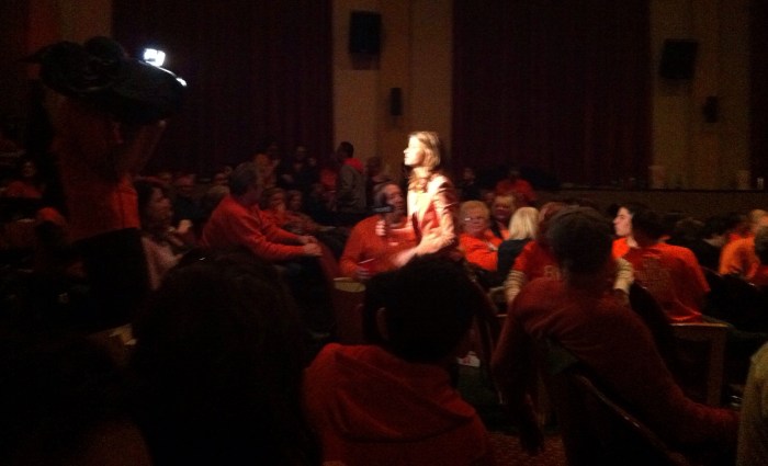 You know the community interest is peaked when a news crew shows up. Rachel Polansky reported from the Palace Theater in Syracuse on Saturday night.