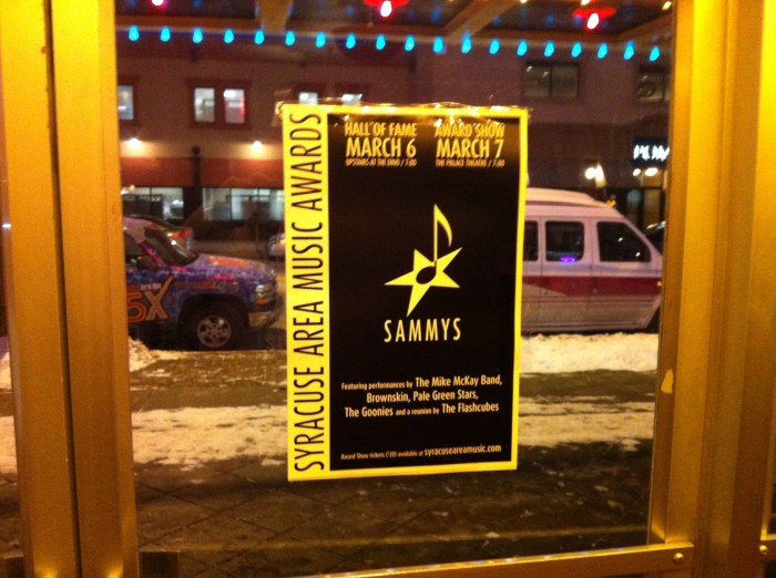 The  Sammys inside The Palace Theatre brought a hustle and bustle to Syracuse's James Street on Friday night.