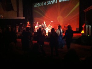 Music lovers dance to the closing set of Syracuse power pop band The Flashcubes during the 2-14 Sammys ceremony.