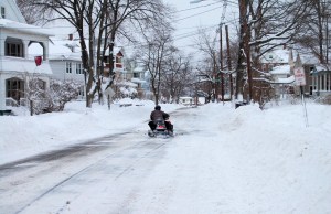Not my street. Not our snowmobiler. Not night. (From xxxxx.com(