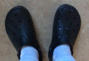 And I didn't even show you my Crocs-with-socks look yesterday.
