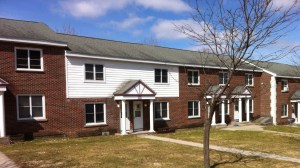 The apartment house next to the walk where I found the ring.