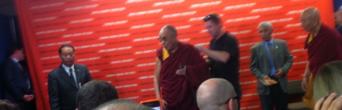 The Dalai Lama has entered the room, folks.