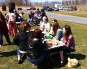 At Hosmer, there was time to unload the picnic for outside time.