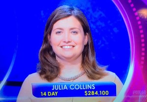 Julia Collins is another impressive 'Jeopardy' champion.