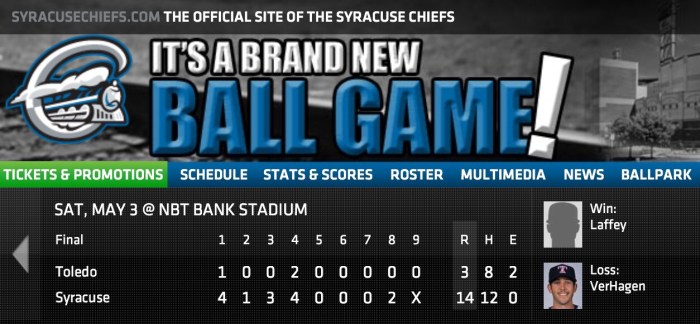 It's over at NBT Bank Stadium ... (From syracusechiefs.com)