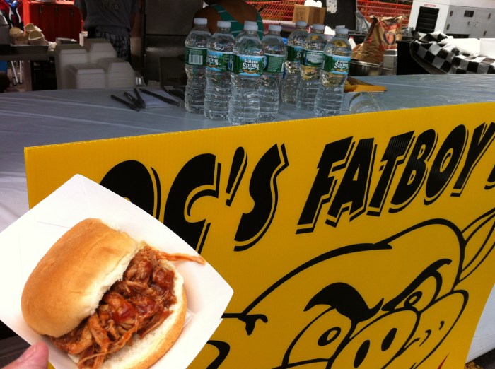 Pork slider, good sauce.