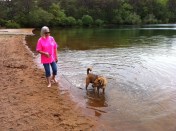 Karen and Ellie both like the lake.