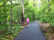 There are paved walking paths in this state park, too.