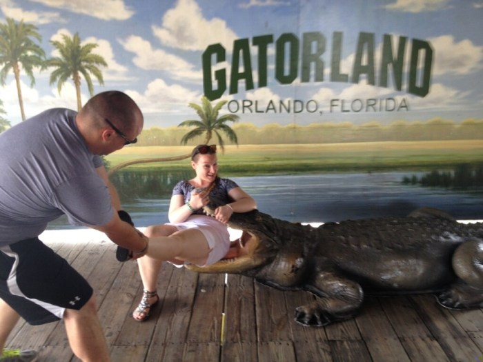 Elisabeth and George, clowning around down south.