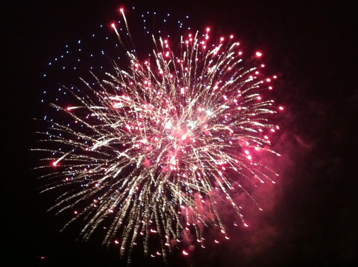 On July Fourth, over the field at NBT Bank Stadium in Syracuse, N.Y.