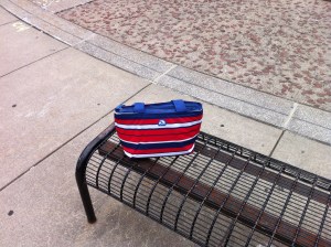 It keeps the sandwich and drink way cold on an 85-plus day.