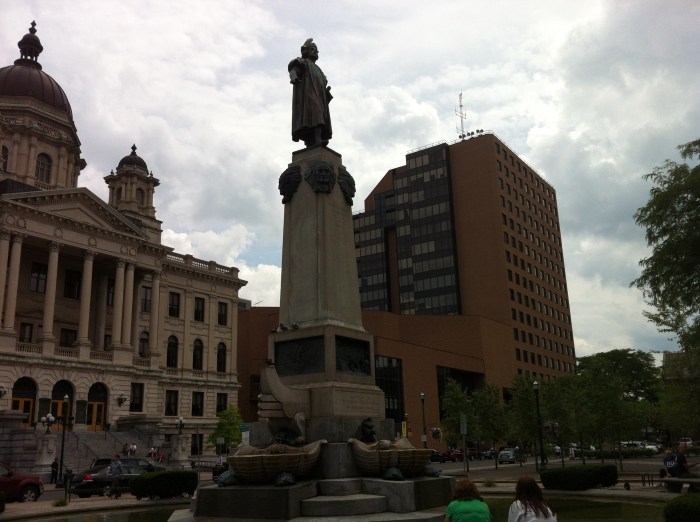 Columbus tribute, across from the Onondaga County Courthouse. 