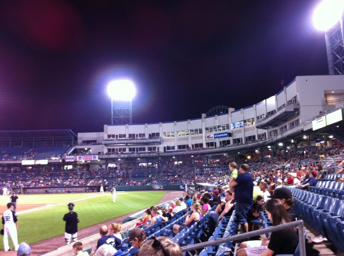 NBT Bank Stadium on Saturday Night. Sure it was a little warm, but where were the baseball fans?