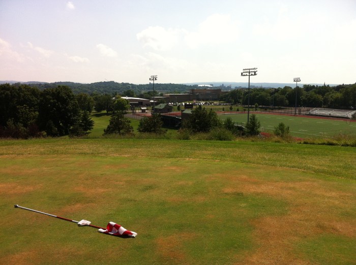 A green on the top of a hill in my Syracuse neighborhood of Eastwood.