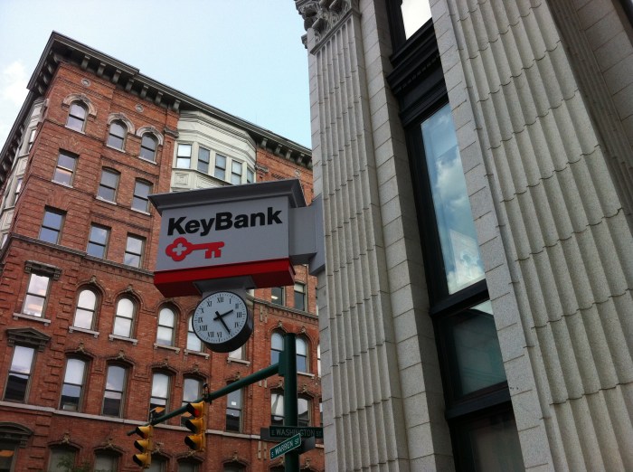 The Key Bank branch on Warren Street in downtown Syracuse, N.Y.