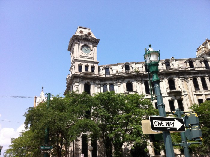 The old Syracuse Savings Bank Clock.