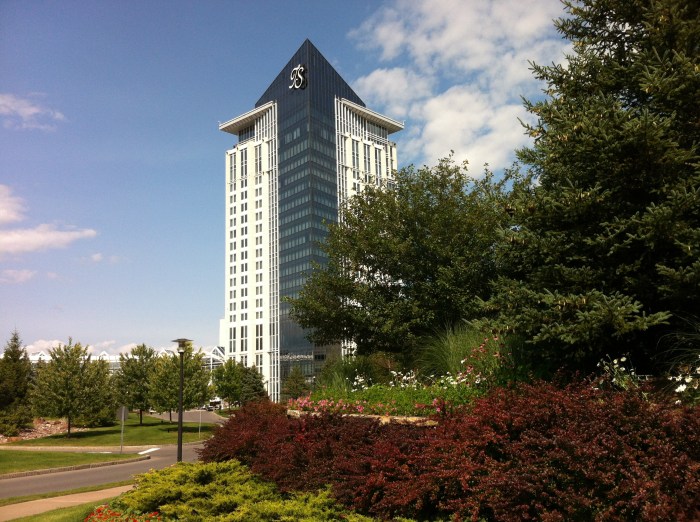 The Tower Hotel overlooks the pretty premises at the Turning Stone Resort and Casino in Verona, N.Y. 