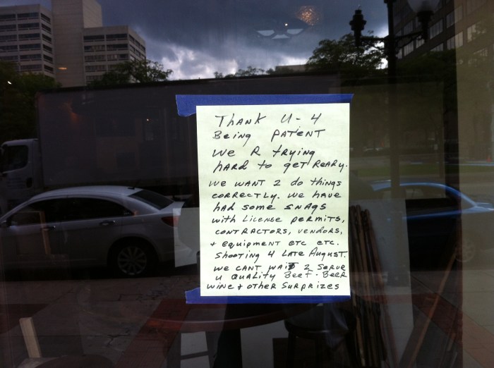 An explanation for the delay and appeal for patience.