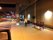 Karen at the right entrance for JetBlue. 