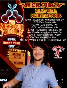 A band poster from Nashville comes from Mick Fury.