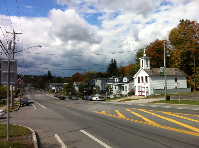 Students and villagers alike share this striking view of the Cherry Valley, bisectied by Route 20.