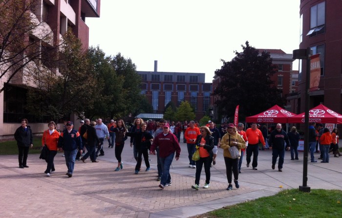 Seminoles maroon and gold amid Syracuse orange and blue. 