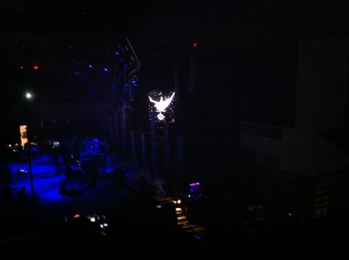 Santana's trademark dove on the video screen.