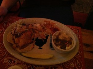 Chicken sandwich made special.