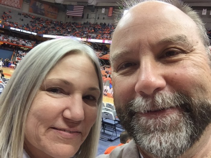 The court behind us.