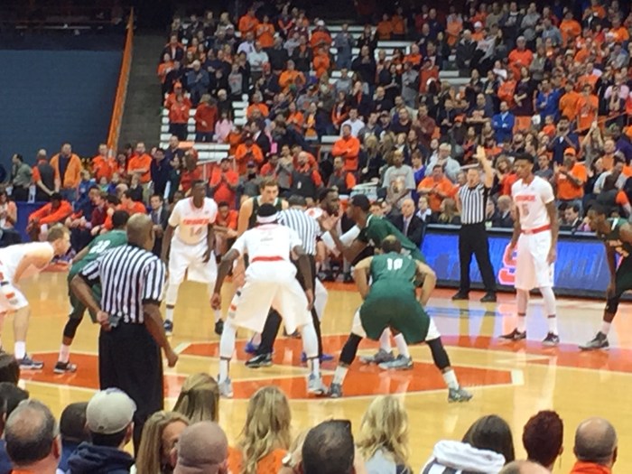 Tap off, Syracuse vs. Loyola.