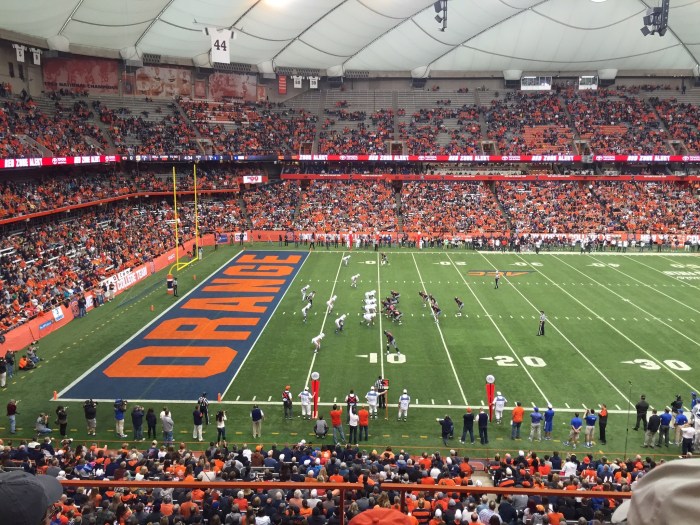 Syracuse inside the 20, no zoom.