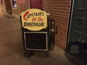 Go to the end of the premises and walk up.