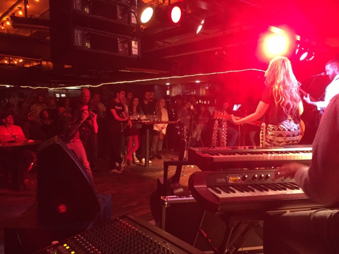 The crowd eats up Monroe and Eves' work.