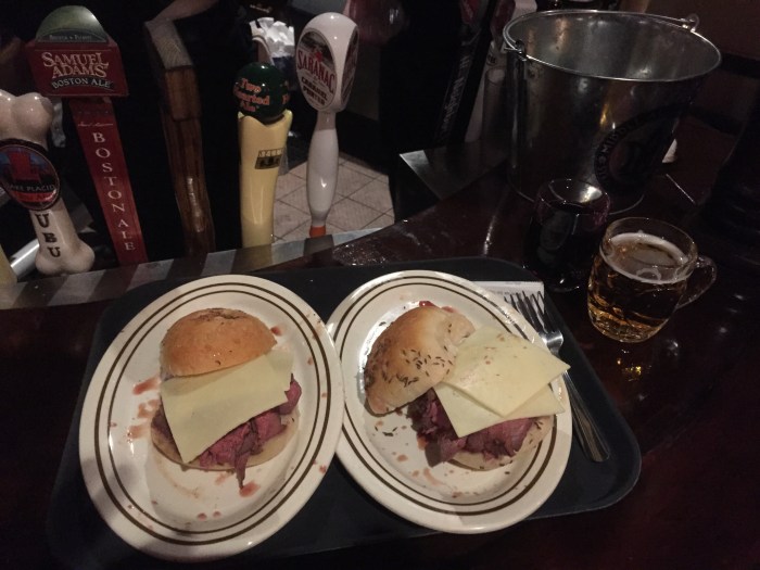 Beef on 'wick at Clark's Ale House in Syracuse, N.Y.