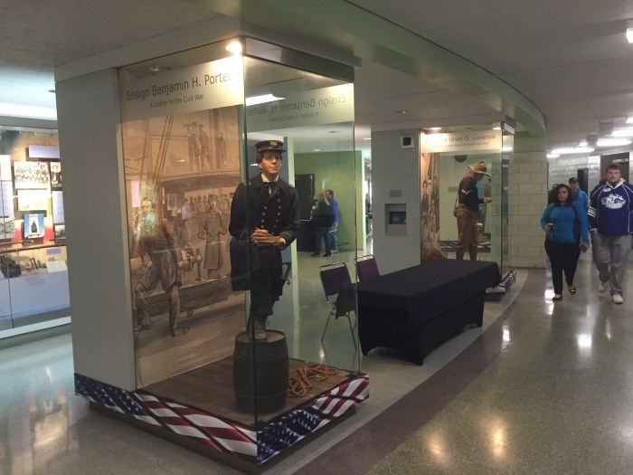 Wars and soldiers are paid tribute inside the main councourse.