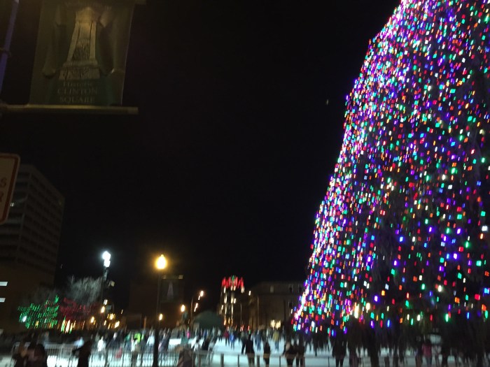 Skaters and lights on Saturday, Dec. 27, 2014. 