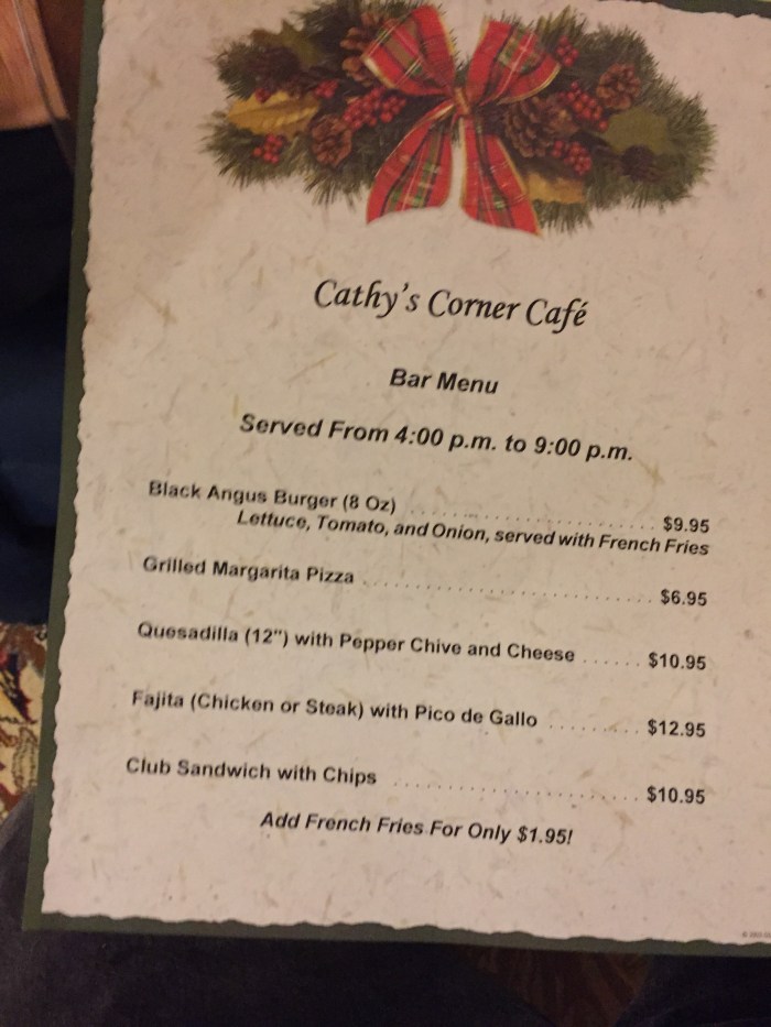 Available at the bar.