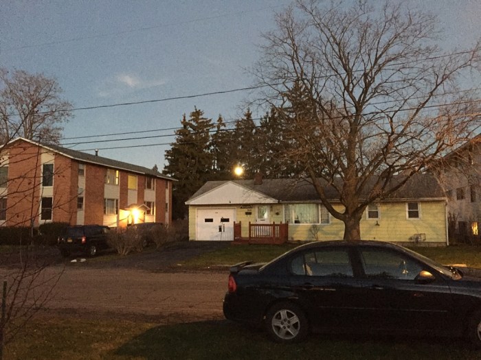 Moon over Dawn's house.