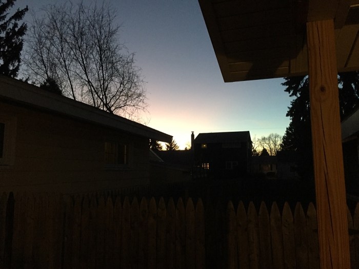 And back behind the other neighbors we say goodbye to the sun.